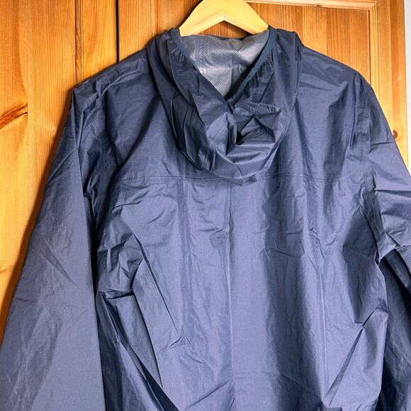 Barbour Grizedale Waterproof Hooded Rain Jacket Mens Large Navy Outdoors Hiking - Picture 10 of 12